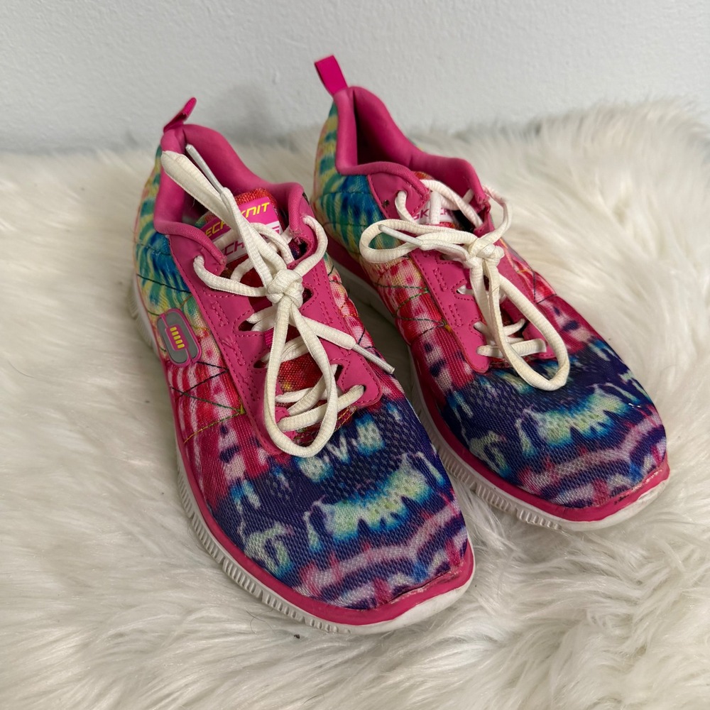Skechers - Tie Dye Cushioned Sole Sneakers Size 7
